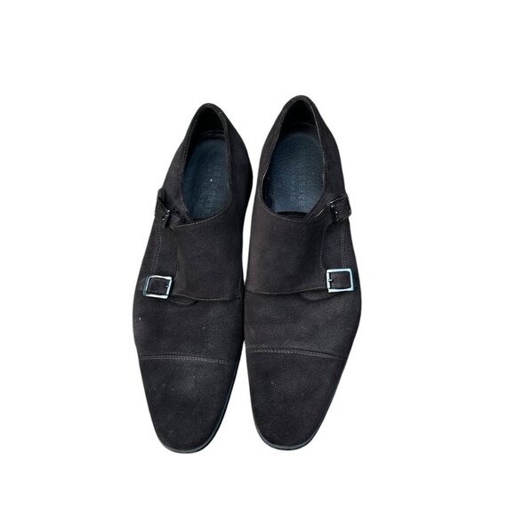 Calibrate Men's Brown Suede Double Monk Strap Shoes Size 11 M - Picture 3 of 12